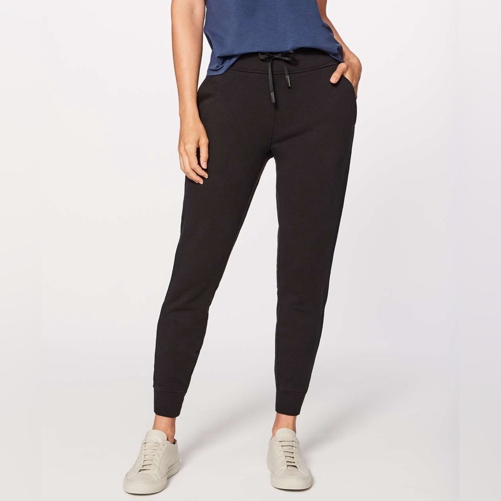 lululemon warm down joggers 28” in black